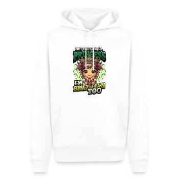 Filles d’origine brésilienne Brésil - Sweat à capuche Premium bio Homme - blanc - Devant - Nico (187cm)