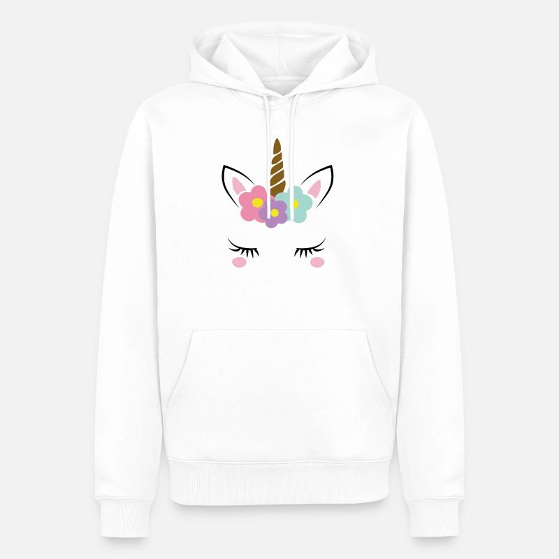 Einhorn Märchen Geschenk - Männer Premium Bio Hoodie - Weiß
