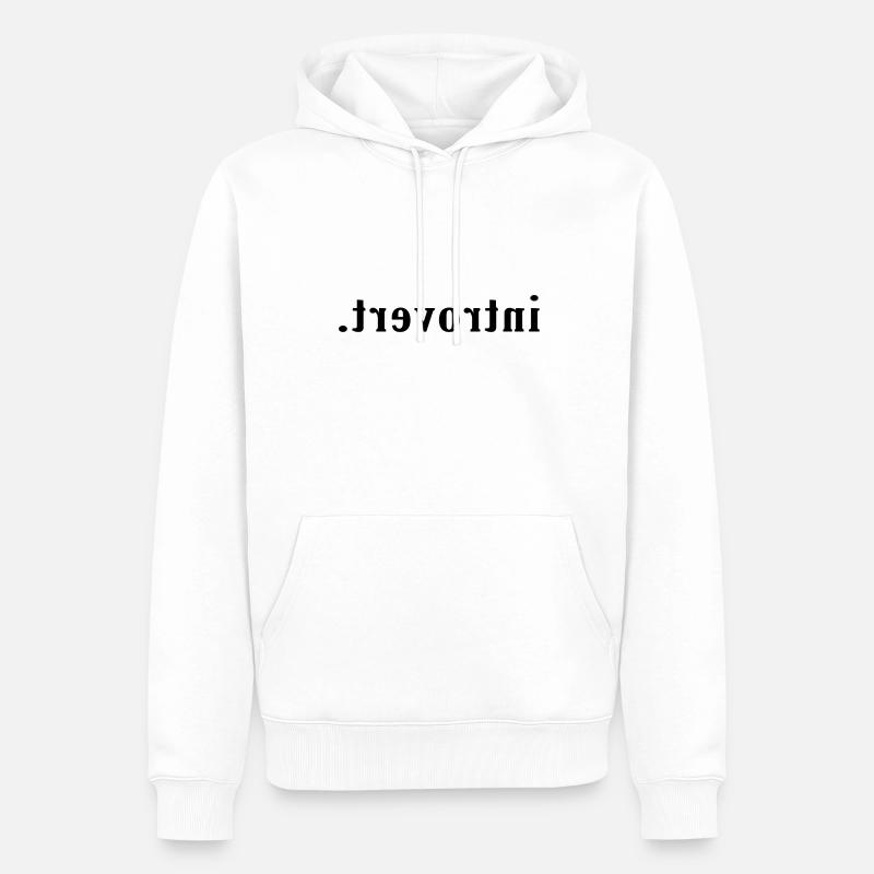 Introvert Reverse Solo Geschenk - Männer Premium Bio Hoodie - Weiß