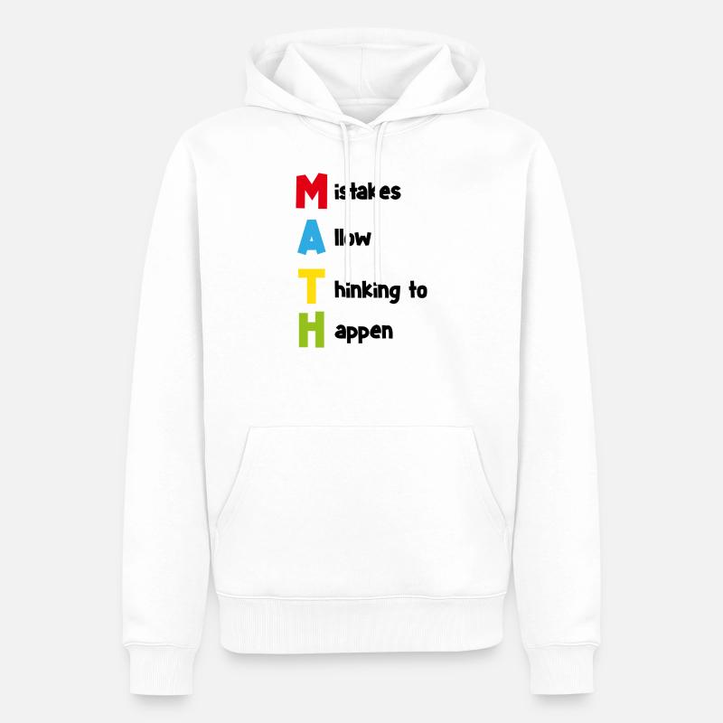 Math Spruch Mathematisch Schule Geschenk - Männer Premium Bio Hoodie - Weiß