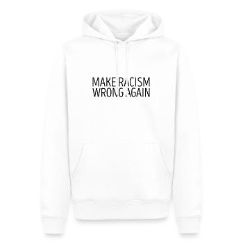 Faites de nouveau du racisme un cadeau - Sweat à capuche Premium bio Homme - blanc - Devant - Nico (187cm)