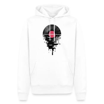 Vinyle LP Record Sunset - Sweat à capuche Premium bio Homme - blanc - Devant - Nico (187cm)