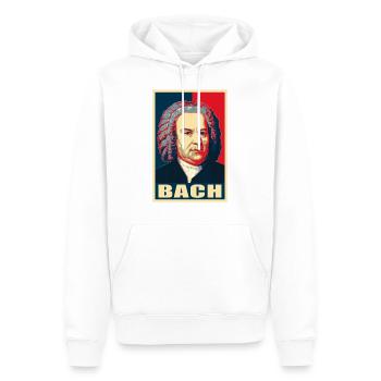 Bach Propagande Pop Art - Sweat à capuche Premium bio Homme - blanc - Devant - Nico (187cm)