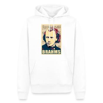Johannes Brahms - Men’s Premium Organic Hoodie - white - Front - Nico (187cm)