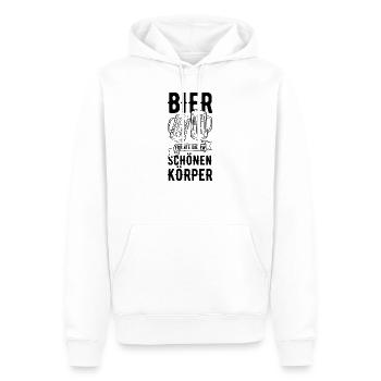Bier formte diesen schönen Körper Geschenk - Männer Premium Bio Hoodie - Weiß - Vorne - Nico (187cm)