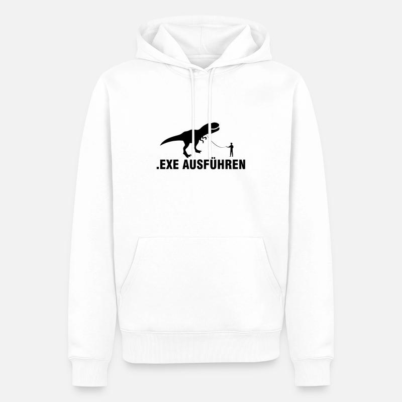 exe ausführen Informatiker Programmierer Geschenk - Männer Premium Bio Hoodie - Weiß
