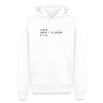 Daten sind größer als Meinungen - Data Science und - Männer Premium Bio Hoodie - Weiß - Vorne - Nico (187cm)