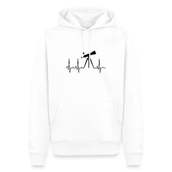 Pulse cardiogram cosmos astronomy space rocket - Men’s Premium Organic Hoodie - white - Front - Nico (187cm)