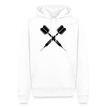Dartpfeil - Dart Spieler Darts Dart Pfeil Pfeile - Männer Premium Bio Hoodie - Weiß - Vorne - Nico (187cm)