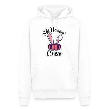 Ski Haserl Crew - Männer Premium Bio Hoodie - Weiß - Vorne - Nico (187cm)