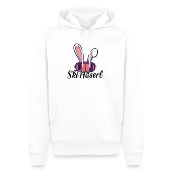 Ski Haserl - Männer Premium Bio Hoodie - Weiß - Vorne - Nico (187cm)