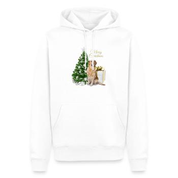 Labrador Merry Christmas Joyeux Noël - Sweat à capuche Premium bio Homme - blanc - Devant - Nico (187cm)