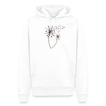 Vin Pusteblume Pissenlit Amoureux du vin - Sweat à capuche Premium bio Homme - blanc - Devant - Nico (187cm)