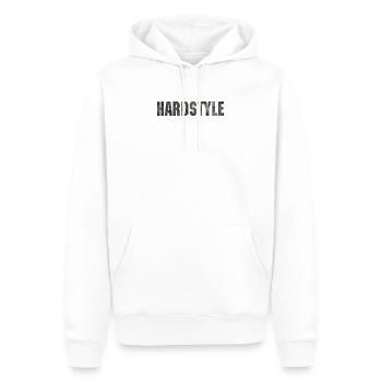 Hardstyle - Men’s Premium Organic Hoodie - white - Front - Nico (187cm)
