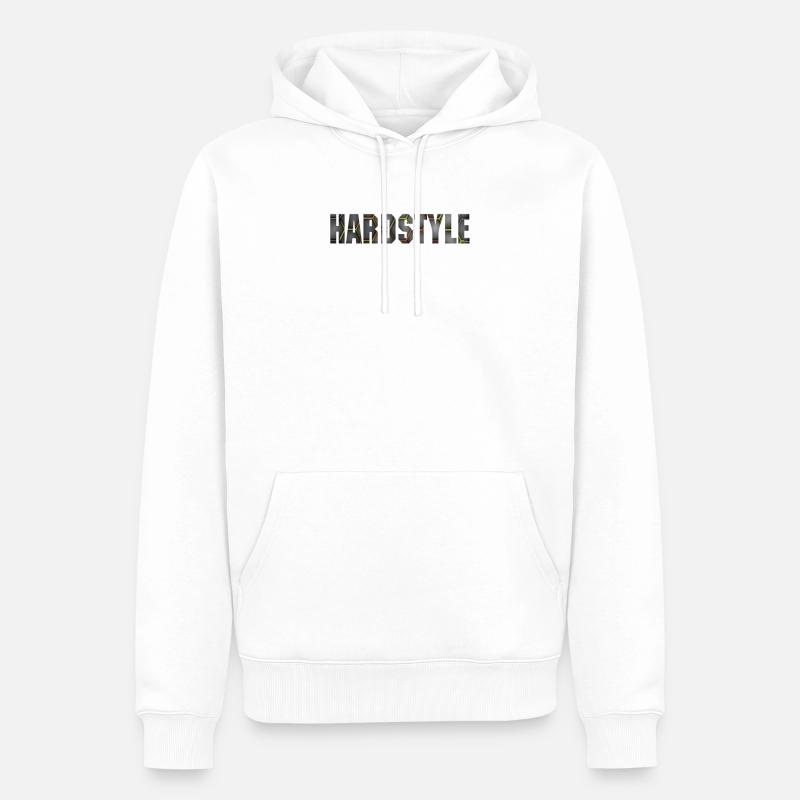 Hardstyle (style dur) - Sweat à capuche Premium bio Homme - blanc