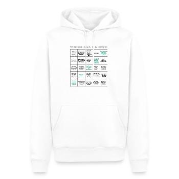 Video-Call Bingo - Männer Premium Bio Hoodie - Weiß - Vorne - Nico (187cm)