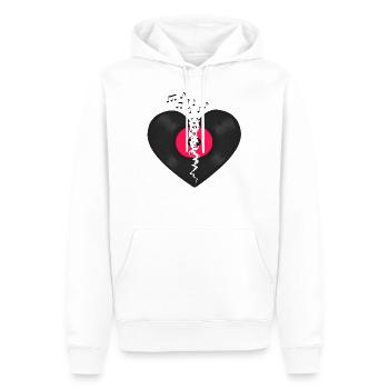 Broken Heart LP Vinyl Record FliegenAnmerkungen - Männer Premium Bio Hoodie - Weiß - Vorne - Nico (187cm)