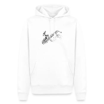 Saxofon - Männer Premium Bio Hoodie - Weiß - Vorne - Nico (187cm)