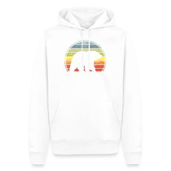 ours Sunset - Sweat à capuche Premium bio Homme - blanc - Devant - Nico (187cm)