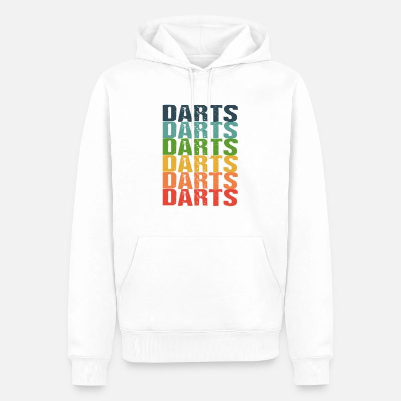 fléchettes fléchettes fléchettes - Sweat à capuche Premium bio Homme - blanc
