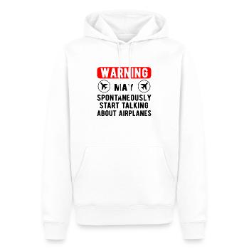Aviation Airline Pilot Gift parle des avions - Sweat à capuche Premium bio Homme - blanc - Devant - Nico (187cm)