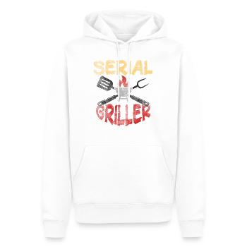 Serial Griller GRILL GRILL gegrillt, Fleisch am Feuer Grill - Männer Premium Bio Hoodie - Weiß - Vorne - Nico (187cm)