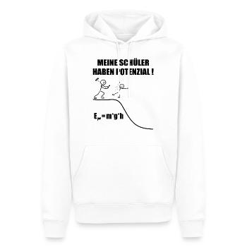 Physiklehrer Nerd lustiges Wisschenschaft Geschenk - Männer Premium Bio Hoodie - Weiß - Vorne - Nico (187cm)