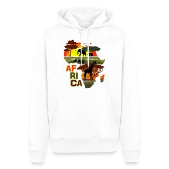 Afrika Tier Sonnenuntergang - Männer Premium Bio Hoodie - Weiß - Vorne - Nico (187cm)