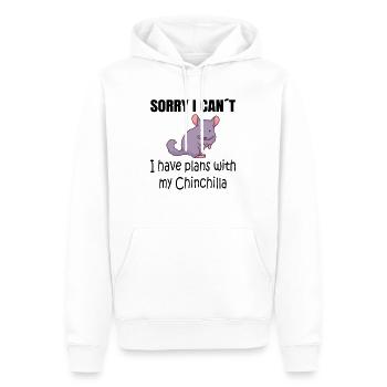 Chinchilla Lover Gift plans with my Chinchilla - Sweat à capuche Premium bio Homme - blanc - Devant - Nico (187cm)