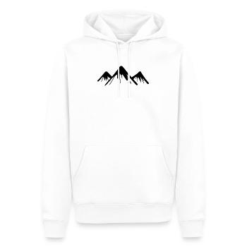 Mountain Mountains - Men’s Premium Organic Hoodie - white - Front - Nico (187cm)