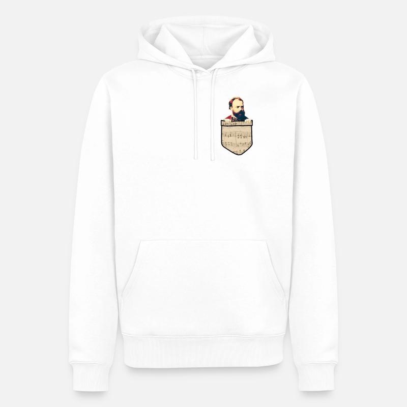 Antonin Dvorak - Sweat à capuche Premium bio Homme - blanc