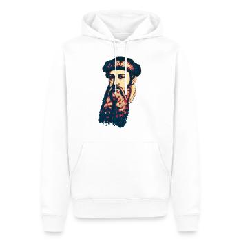 Johannes Gutenberg - Sweat à capuche Premium bio Homme - blanc - Devant - Nico (187cm)
