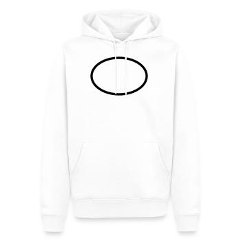 Oval circle geometry - Men’s Premium Organic Hoodie - white - Front - Nico (187cm)
