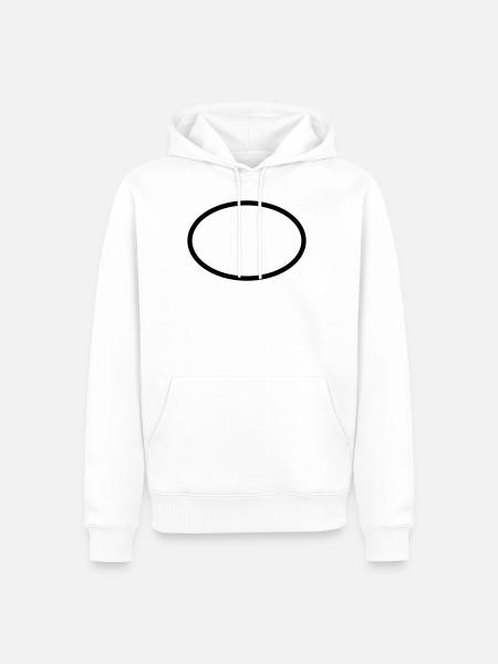Oval circle geometry - Men’s Premium Organic Hoodie - white