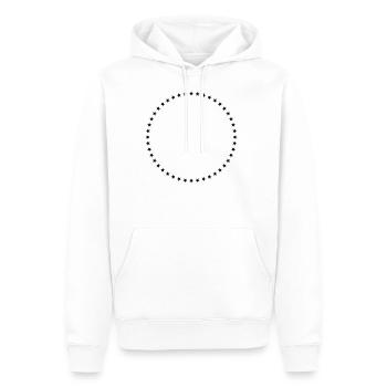 Étoile cercle géométrie - Sweat à capuche Premium bio Homme - blanc - Devant - Nico (187cm)