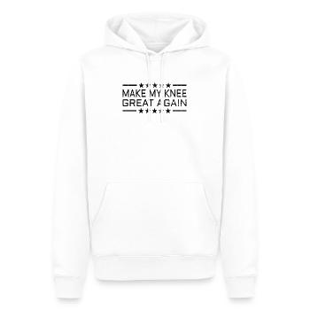 KNEE REPLACEMENT SURGERY: Make my Knee great again - Men’s Premium Organic Hoodie - white - Front - Nico (187cm)