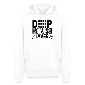 Deep House Liebhaber DJ Goa Rave Techno Musik - Männer Premium Bio Hoodie - Weiß - Vorne - Nico (187cm)
