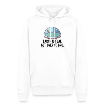 Flat Earth Theory Flat Earth Army Earth - Sweat à capuche Premium bio Homme - blanc - Devant - Nico (187cm)