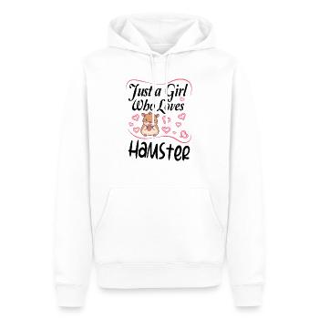 Hamster Hamsters : just a girl who loves Hamster - Sweat à capuche Premium bio Homme - blanc - Devant - Nico (187cm)