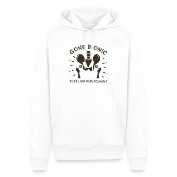 Hip Replacement Hip Surgery Post-OP Gift idea - Men’s Premium Organic Hoodie - white - Front - Nico (187cm)