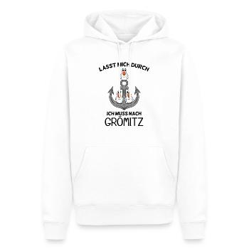 Grömitz Ostsee Spruch Geschenk - Männer Premium Bio Hoodie - Weiß - Vorne - Nico (187cm)