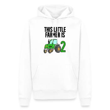 Tractor 2 years Boy 2nd birthday son - Men’s Premium Organic Hoodie - white - Front - Nico (187cm)