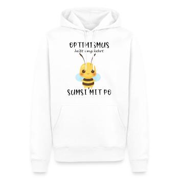 Biene Optimismus Sumsi mit Po - Männer Premium Bio Hoodie - Weiß - Vorne - Nico (187cm)