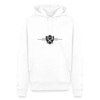 Logo de la clé - Sweat à capuche Premium bio Homme - blanc - Devant - Nico (187cm)