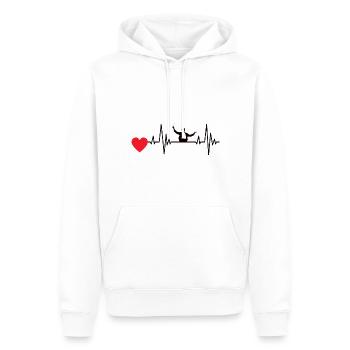 Dirigenten Herzschlag Dirigent Musiker EKG Musik - Männer Premium Bio Hoodie - Weiß - Vorne - Nico (187cm)