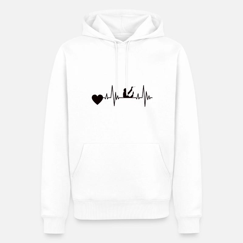Dirigenten EKG Musik Herzschlag Musiker Dirigent - Männer Premium Bio Hoodie - Weiß