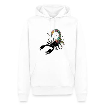 Scorpion Designs par AR - Sweat à capuche Premium bio Homme - blanc - Devant - Nico (187cm)