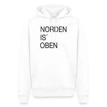 Norden is oben - Männer Premium Bio Hoodie - Weiß - Vorne - Nico (187cm)