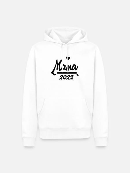Mama 2022 - Werdende Mutter 2022 - Männer Premium Bio Hoodie - Weiß