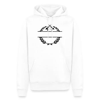 Logo Paintball. - Männer Premium Bio Hoodie - Weiß - Vorne - Nico (187cm)